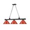 Z-Lite Cordon 3 Light Billiard, Matte Black & Red 2306-3MB-PRD - alternate 8